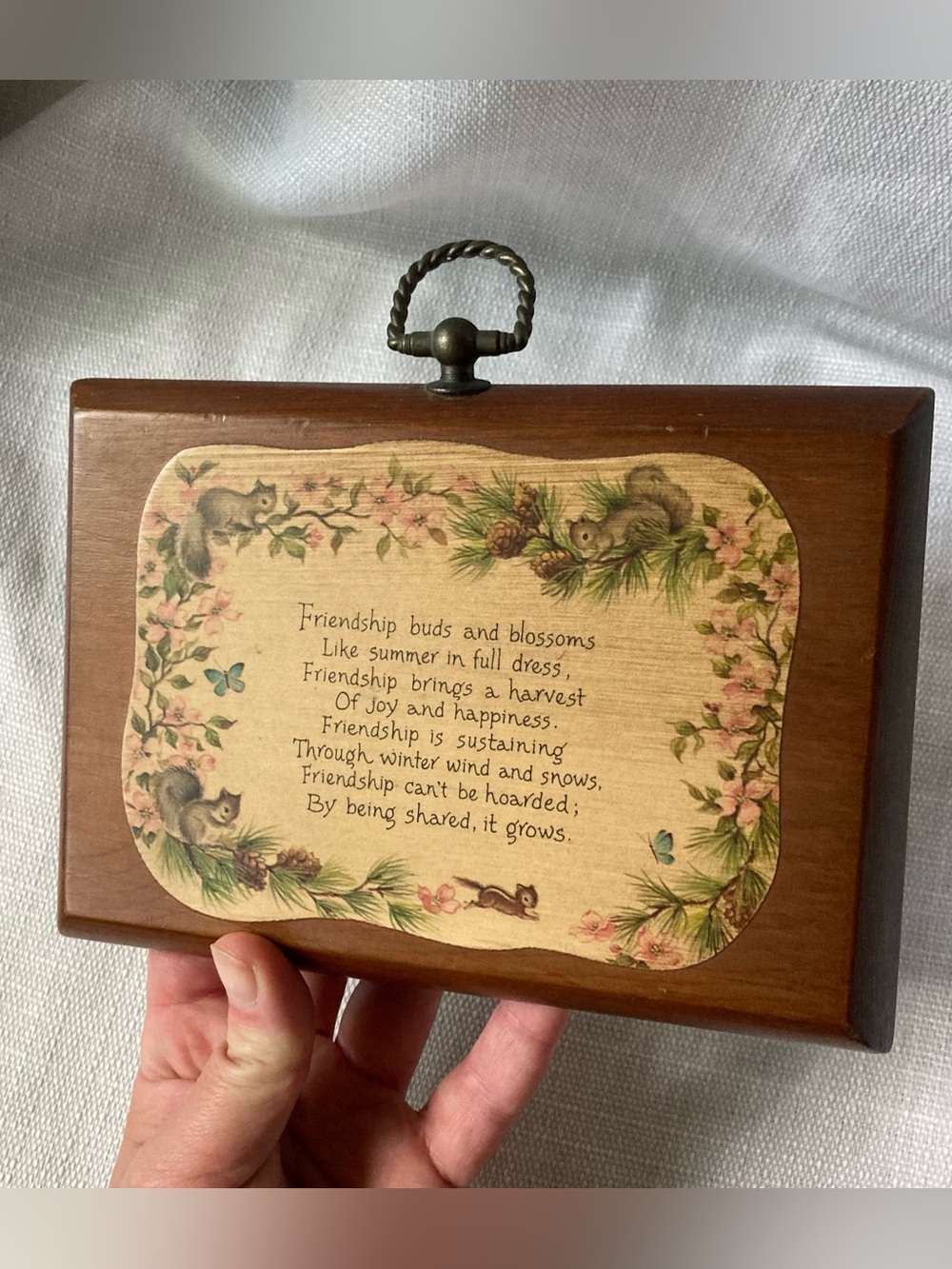 Vintage Friendship Saying Wooden Wall Plaque Hanging!